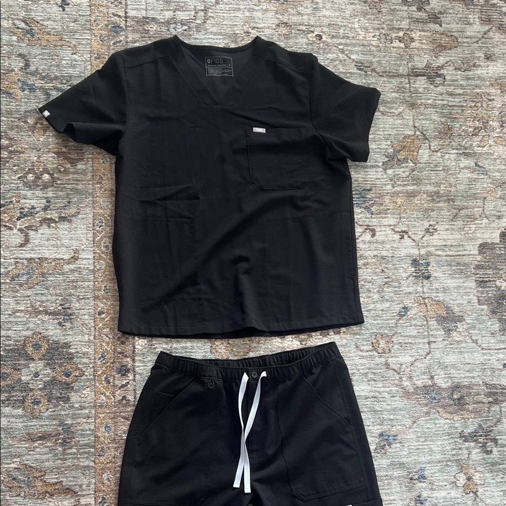 Figs Black Men’s Scrub Set